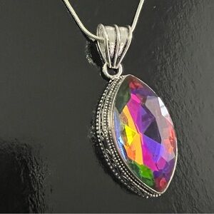 925 Sterling Silver Mystic Topaz Handmade Gemstone womens Jewelry